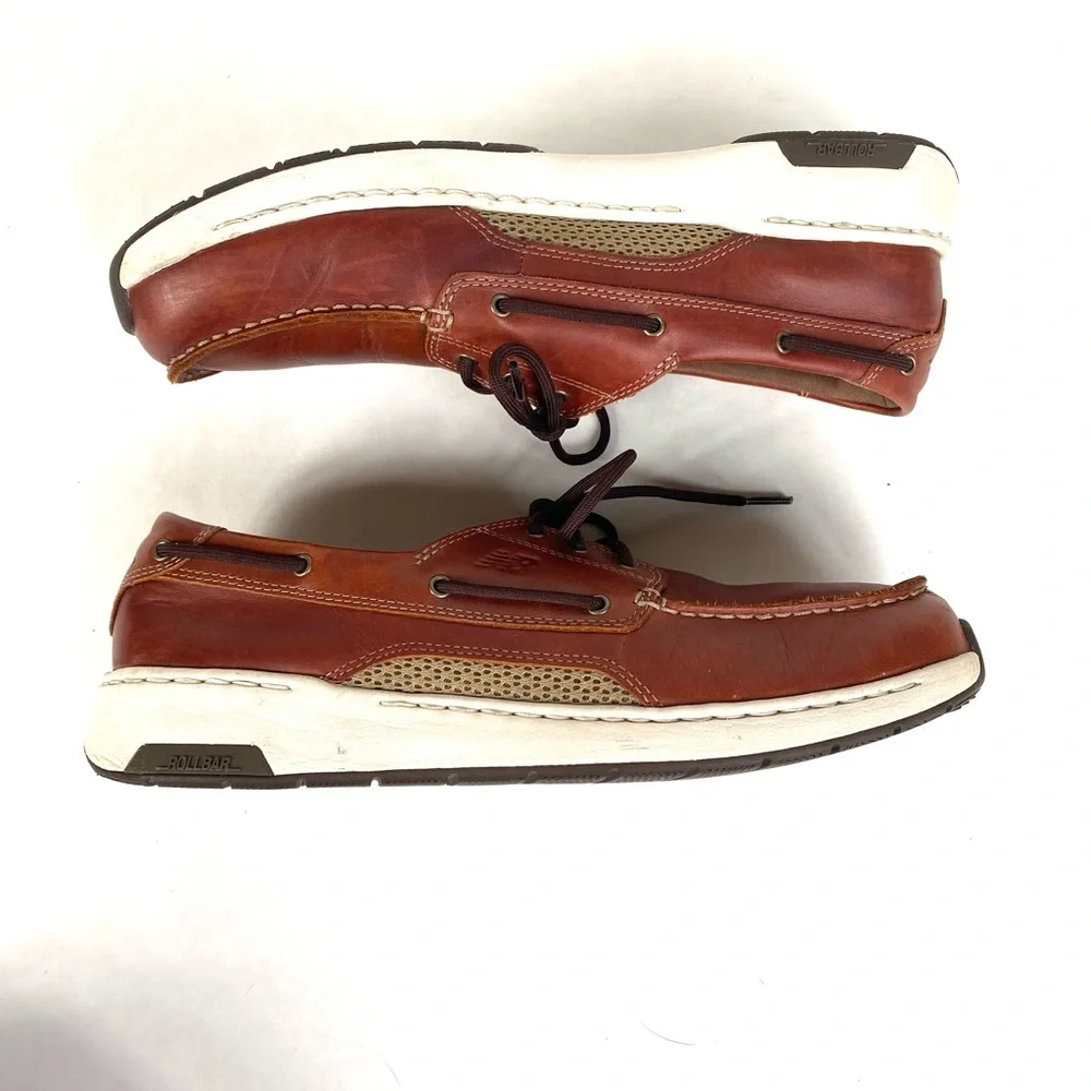 New Balance MD1200 Men’s Leather Walking Boat Shoes Brown Size 10